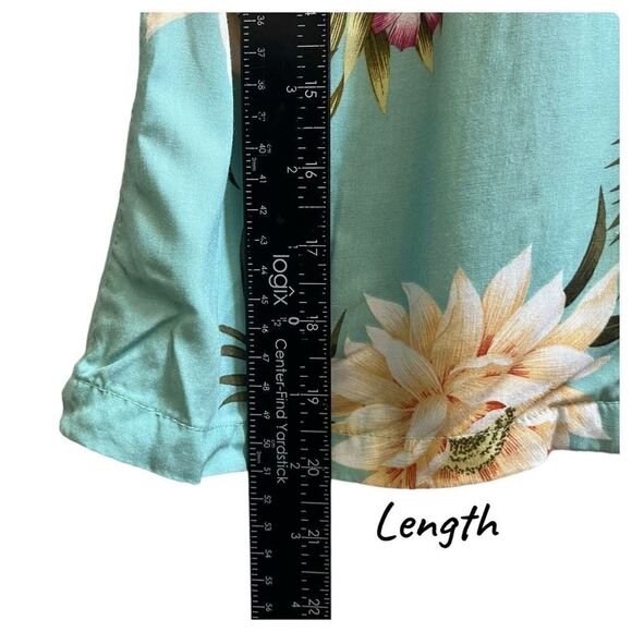 Two Palms Women's Tropical Floral Print Coconut Button Blouse XS Hawaii Resort - Picture 10 of 14